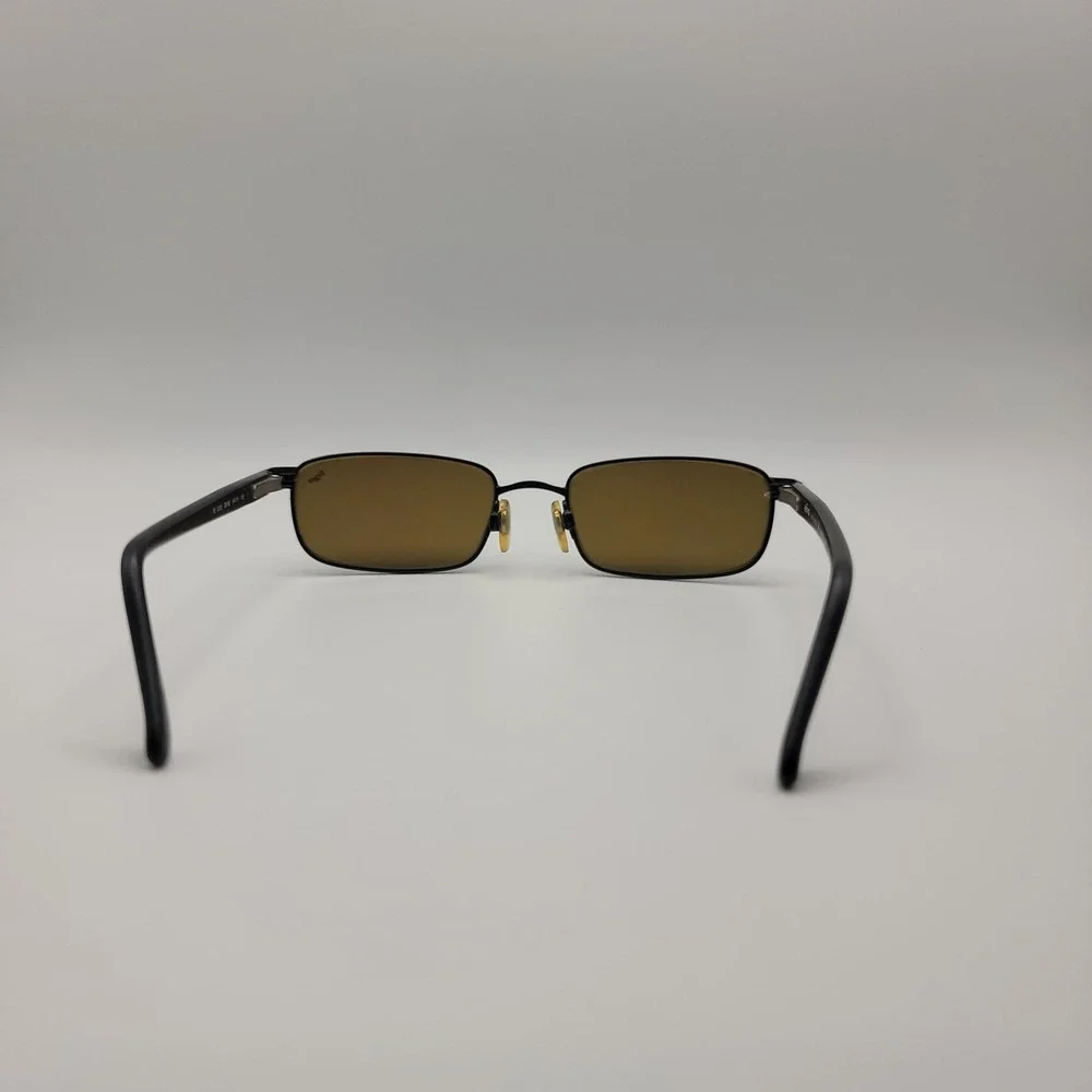 Revo RE 3005 001/62 Sunglasses Mens Black Blue Polarized Rectangular Metal Italy